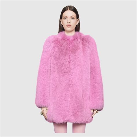 gucci pink fur coat men|Gucci fur coat women's.